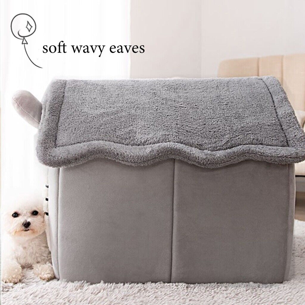 Cozy Igloo Pet Bed - Washable Fleece Pyramid Cave for Cats & Dogs