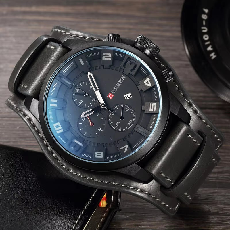 Men's Quartz Watch – Elegant & Waterproof Timepiece