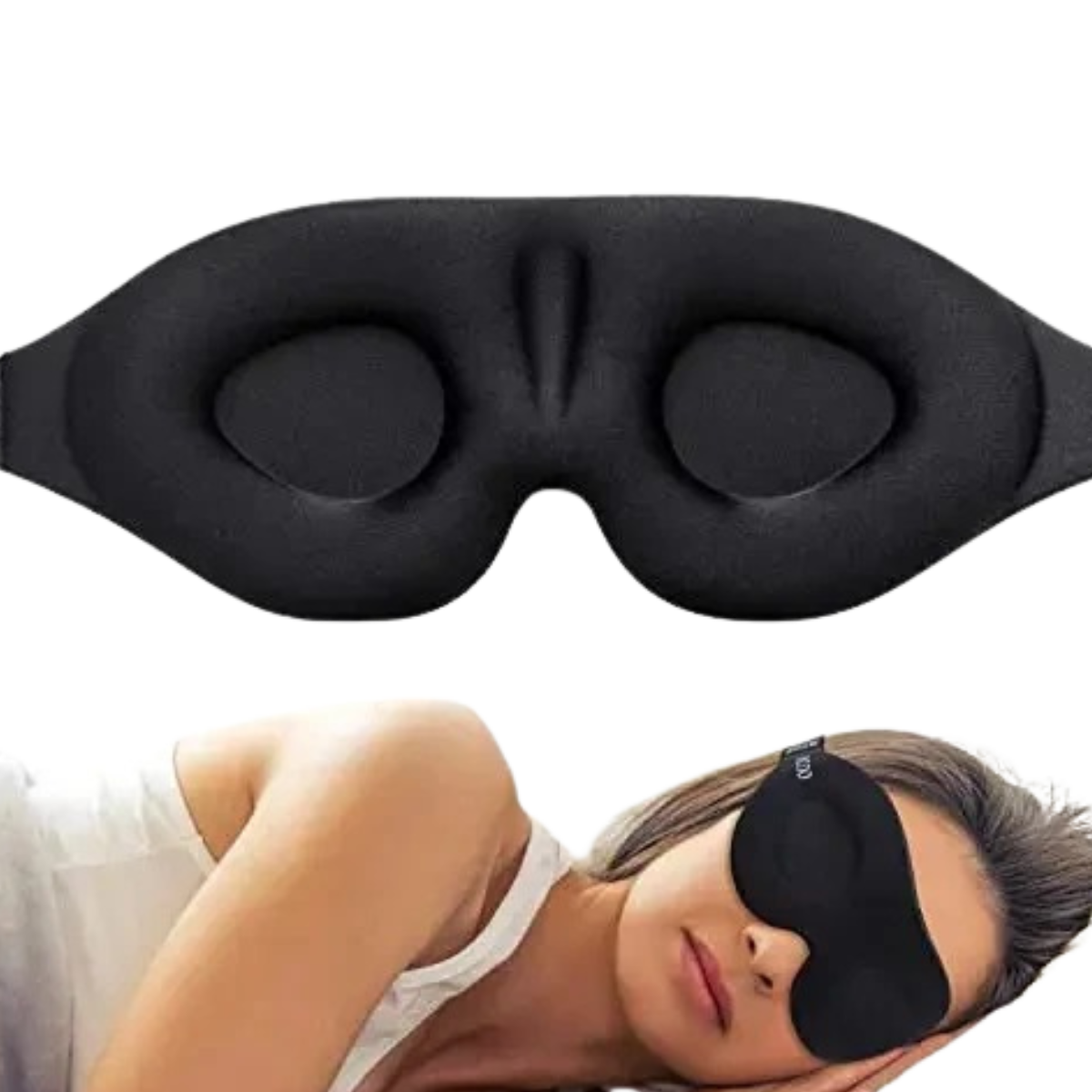 3D Contoured Eye Mask for Sleeping - Light-Blocking Comfort for Men & Women