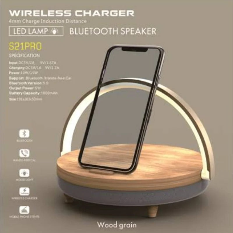 Wireless Charger & Bluetooth Lamp Combo 🌟