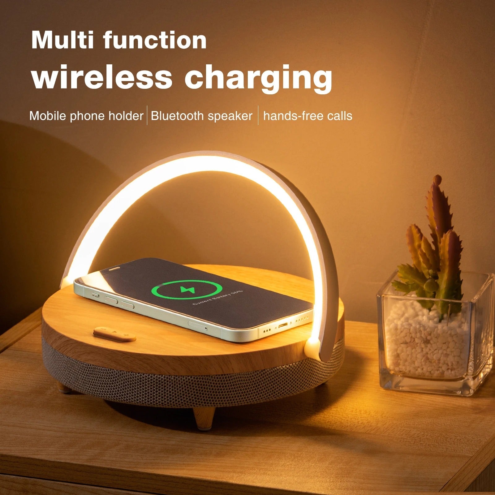 Wireless Charger & Bluetooth Lamp Combo 🌟