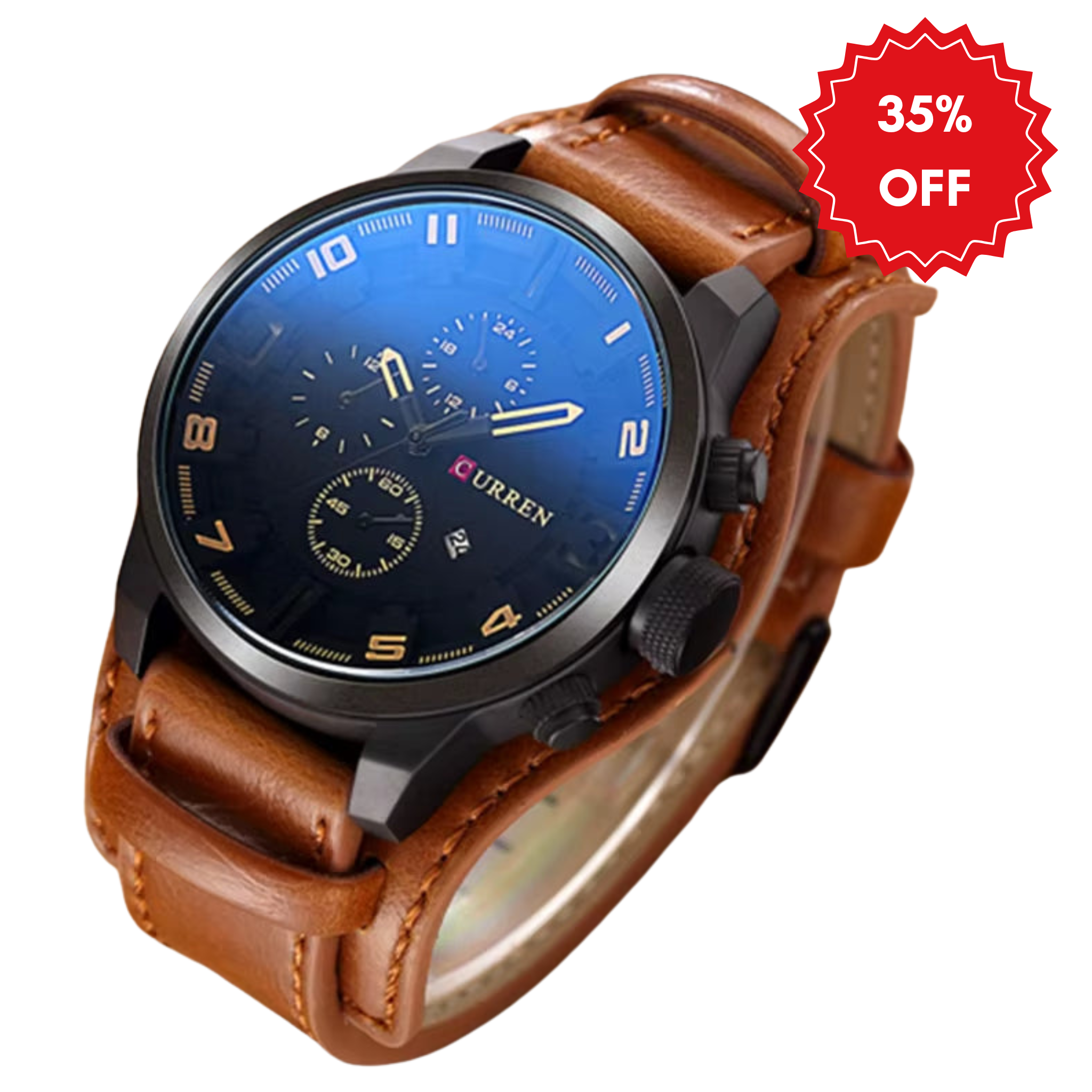 Men's Quartz Watch – Elegant & Waterproof Timepiece