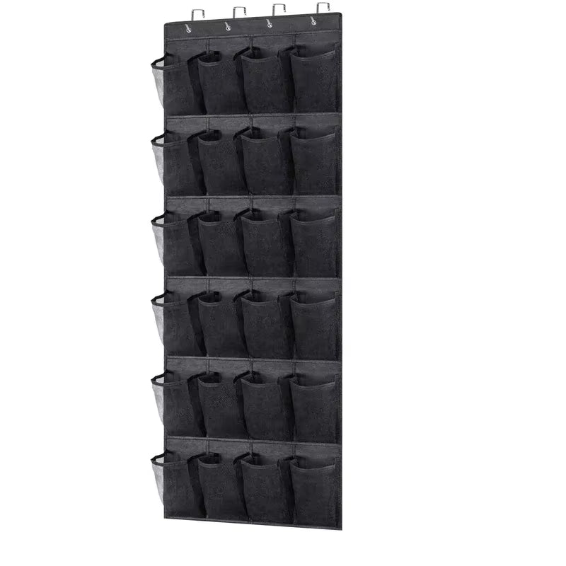 Over-the-Door Shoe Organizer – 24 Pocket Closet Storage