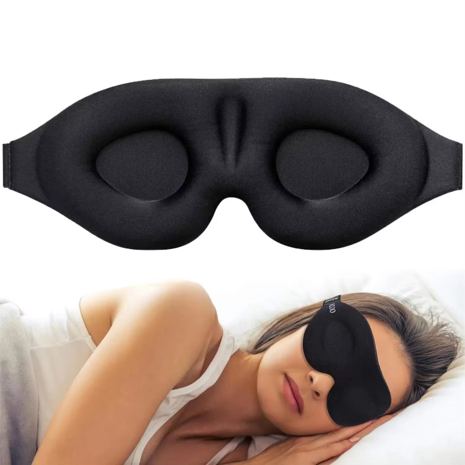 3D Contoured Eye Mask for Sleeping - Light-Blocking Comfort for Men & Women