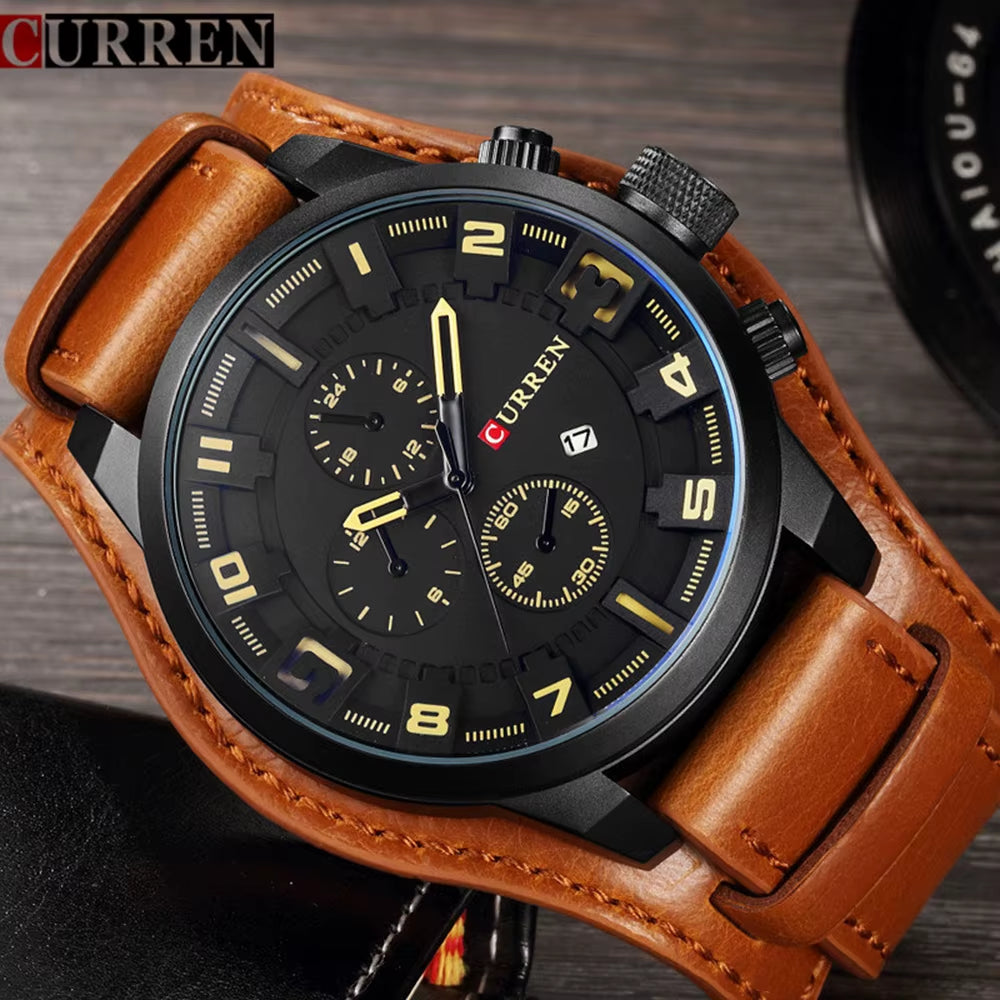 Men's Quartz Watch – Elegant & Waterproof Timepiece