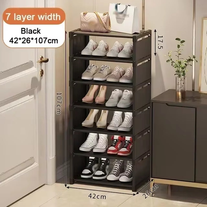 Stackable Multi-Layer Shoe Organizer – Adjustable Space-Saving Shoe Rack