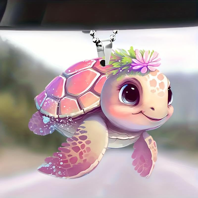 Cute Turtle Design Car Hanging Ornament 🐢✨