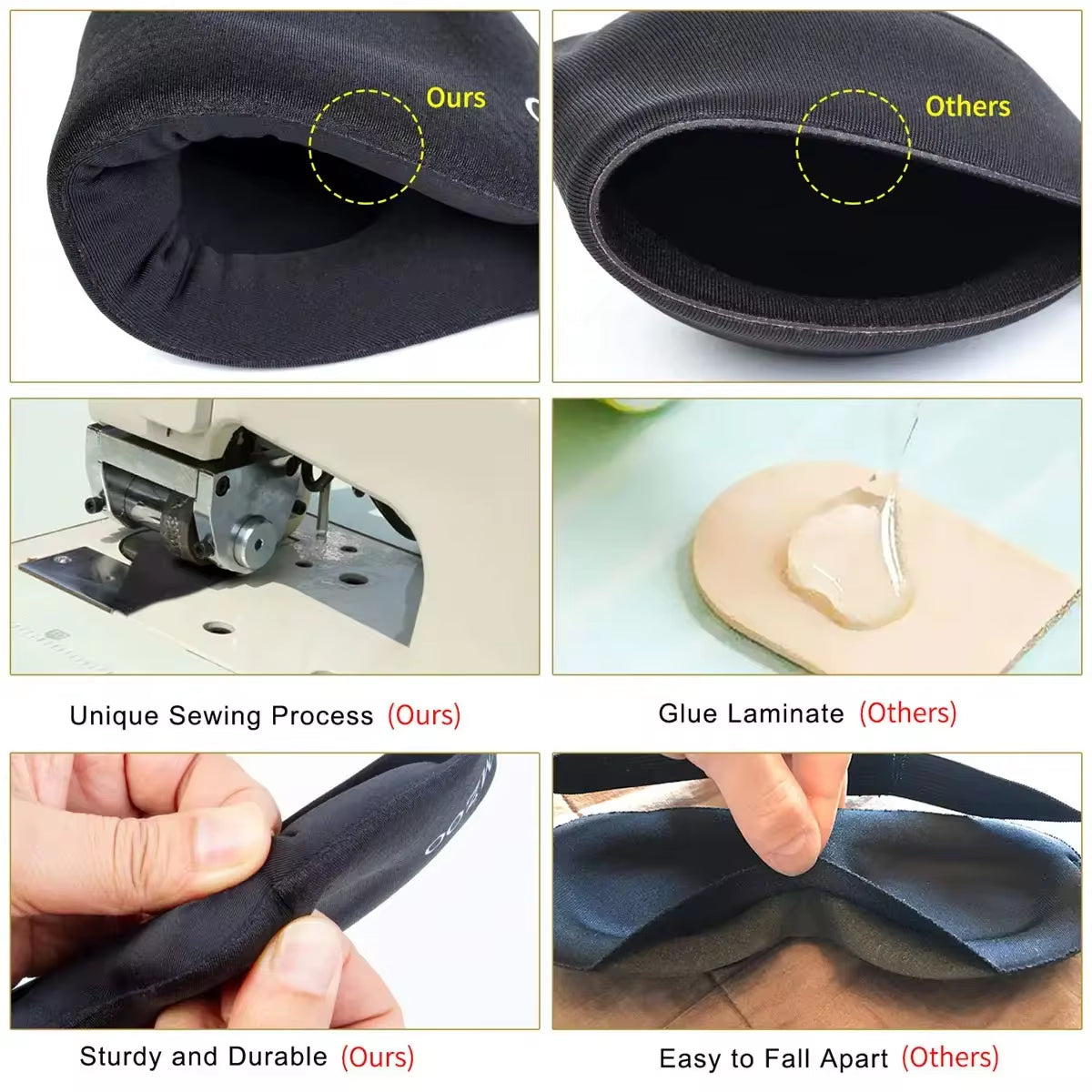 3D Contoured Eye Mask for Sleeping - Light-Blocking Comfort for Men & Women