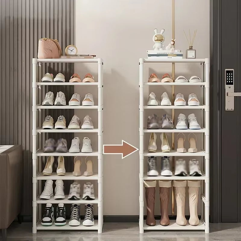 Stackable Multi-Layer Shoe Organizer – Adjustable Space-Saving Shoe Rack