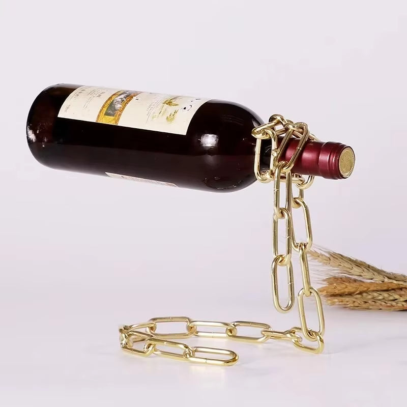 Magic Hanging Chain Rack: A Mesmerizing Bottle Display ✨🍷