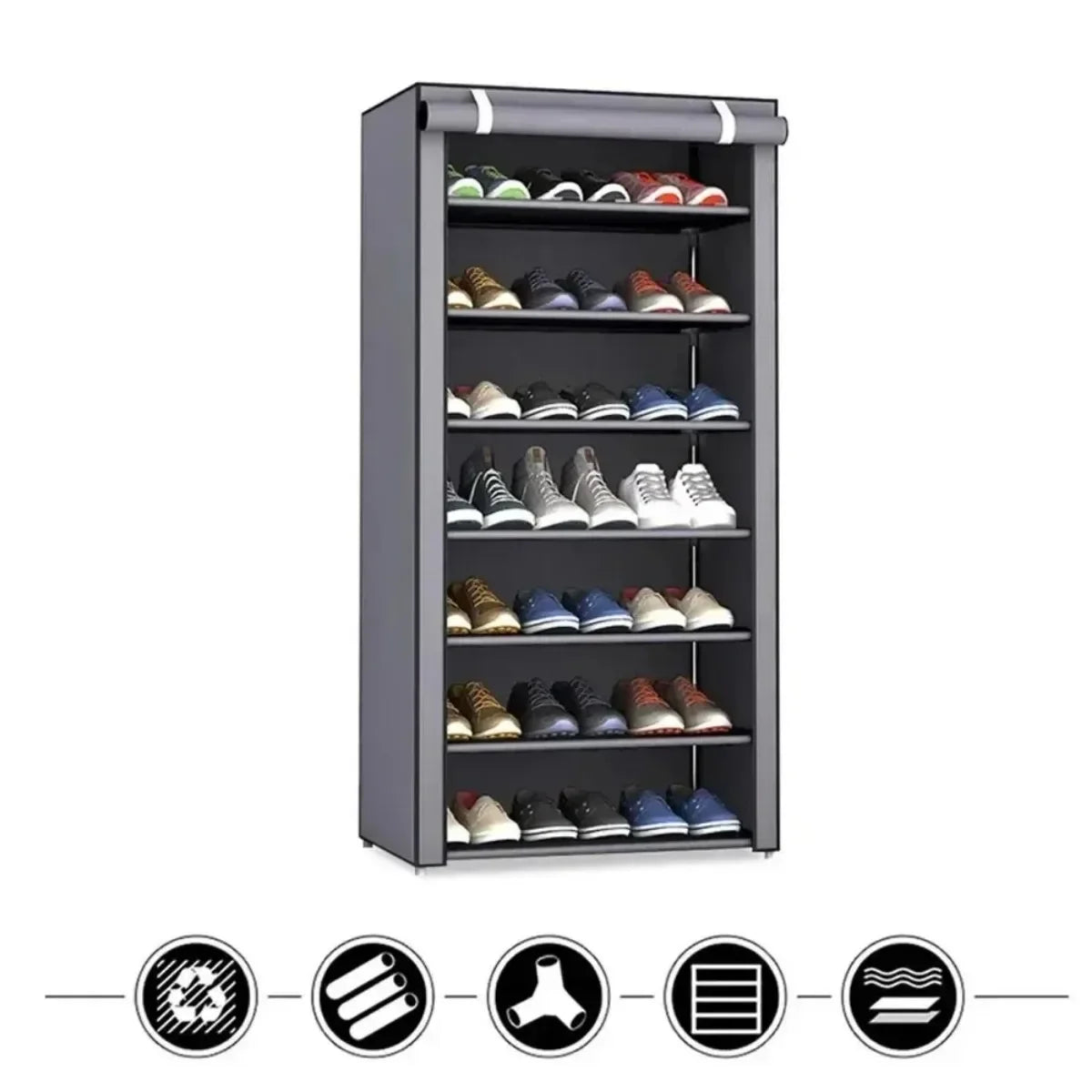 Multilayer Dustproof Shoe Cabinet – Space-Saving Shoe Organizer