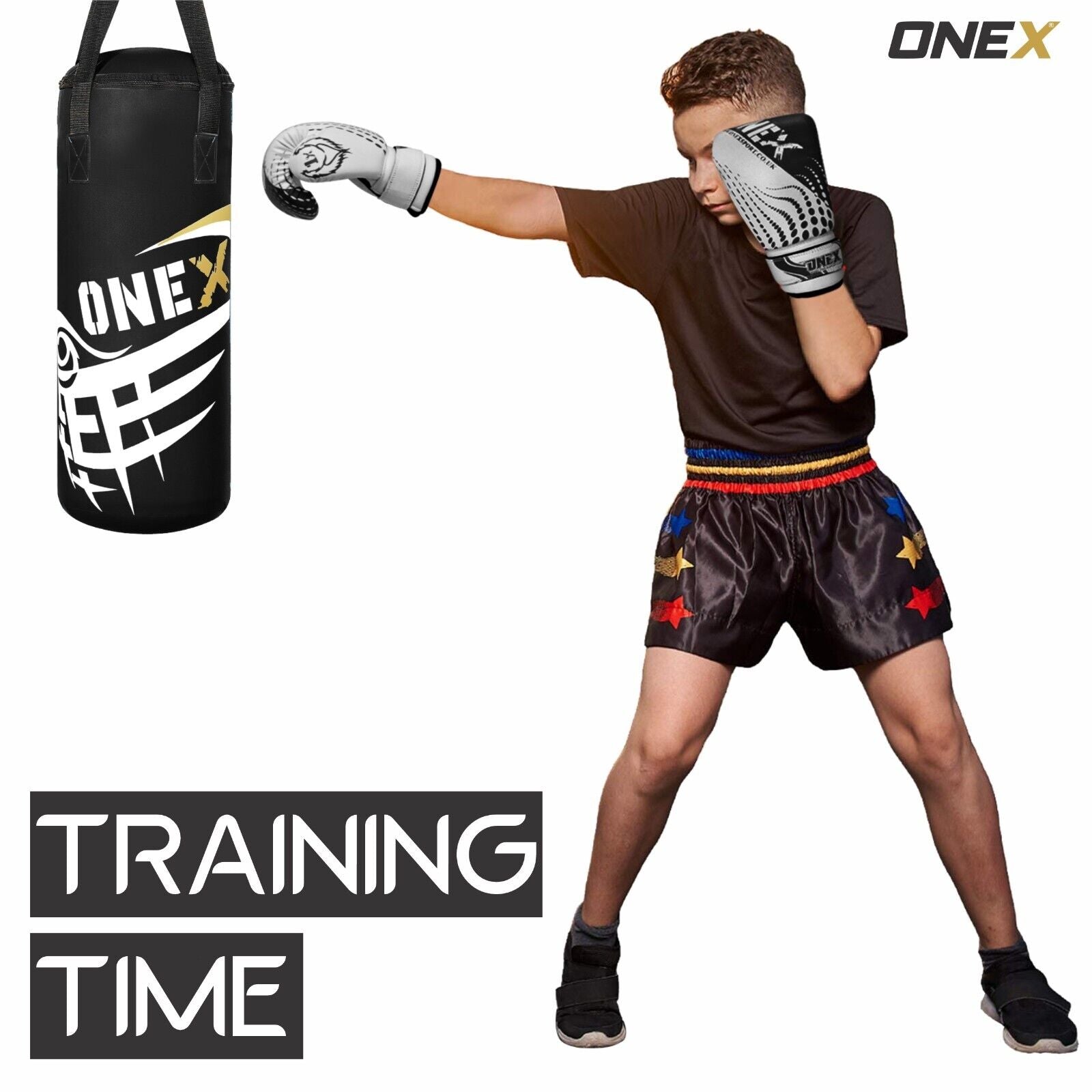 2FT Kids Punch Bag & Boxing Gloves Set - Junior Training for MMA, Kickboxing & Exercise