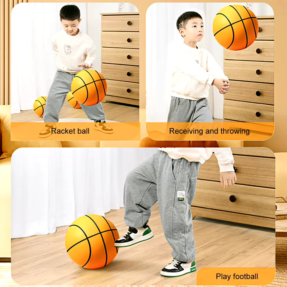 Bouncing Mute Ball - Silent Soft Foam Basketball for Indoor Fun