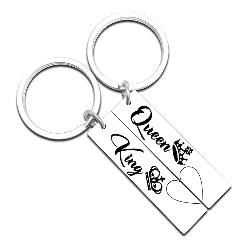 King & Queen Couple Keychains