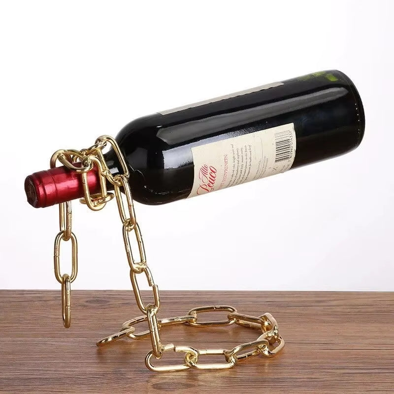 Magic Hanging Chain Rack: A Mesmerizing Bottle Display ✨🍷