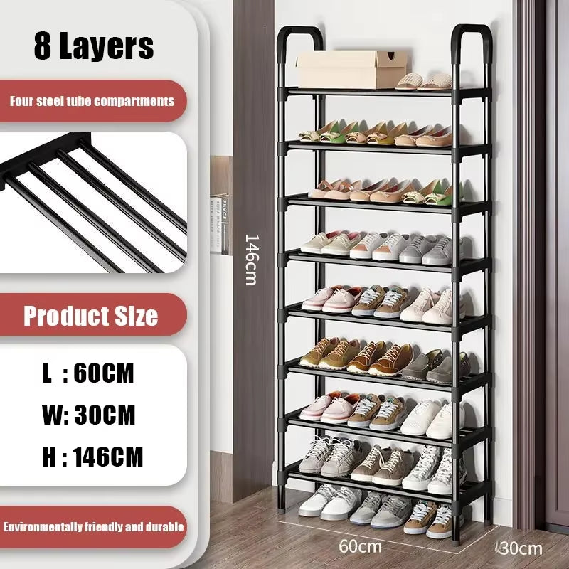 Multilayer Metal Shoe Rack – Space-Saving Organizer for Shoes & Plants