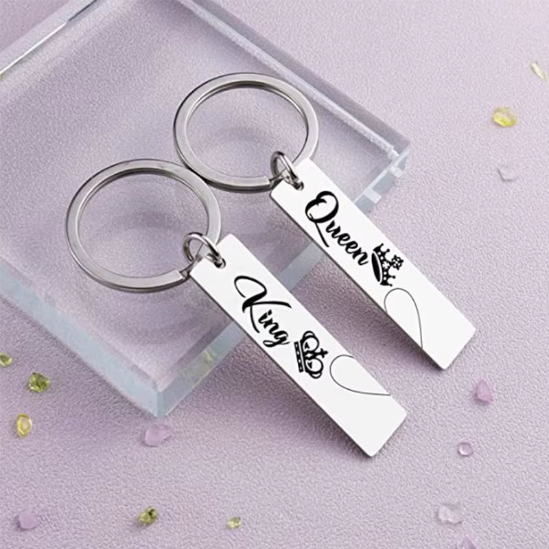 King & Queen Couple Keychains