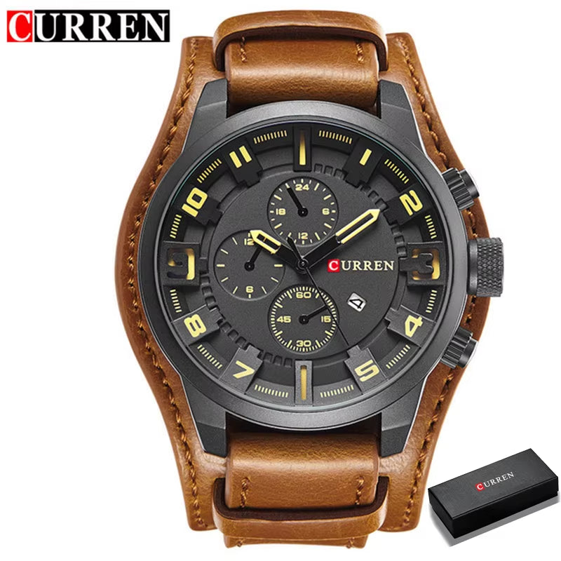 Men's Quartz Watch – Elegant & Waterproof Timepiece