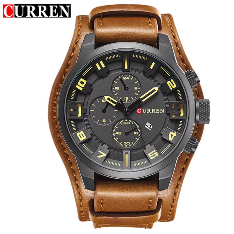 Men's Quartz Watch – Elegant & Waterproof Timepiece