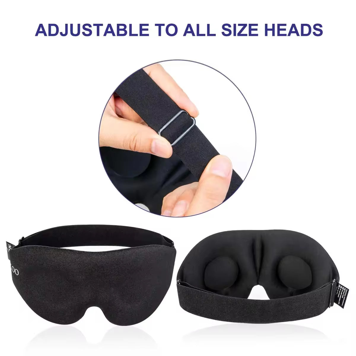 3D Contoured Eye Mask for Sleeping - Light-Blocking Comfort for Men & Women