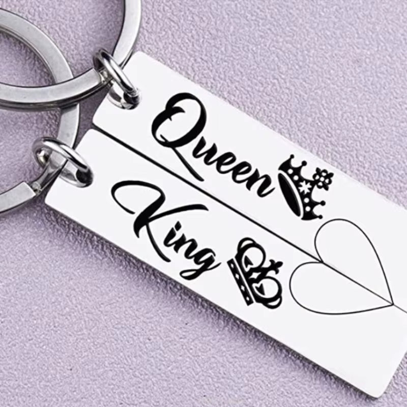 King & Queen Couple Keychains