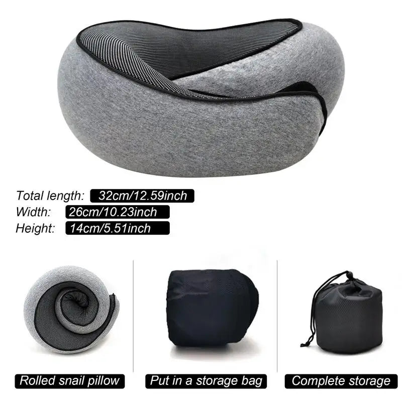 Memory Foam Travel Neck Pillow – U-Shaped Comfort & Support