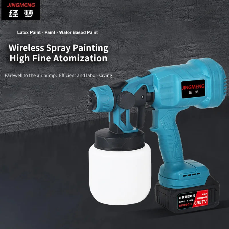 800ML Cordless Paint Sprayer – 21V Rechargeable Airbrush