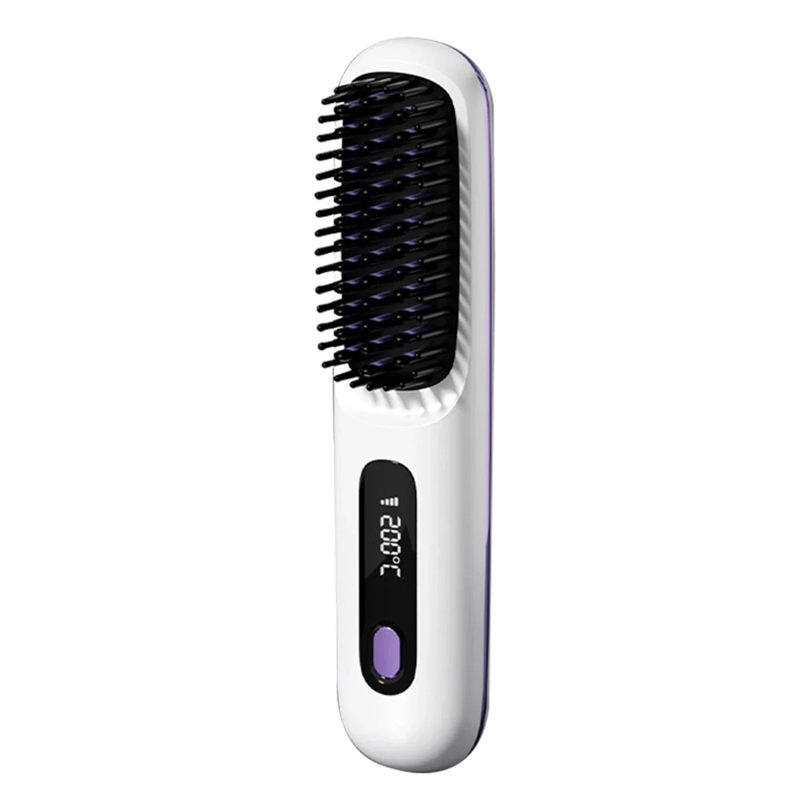 Wireless USB-Charging Hair Straightener Brush – Adjustable Heat