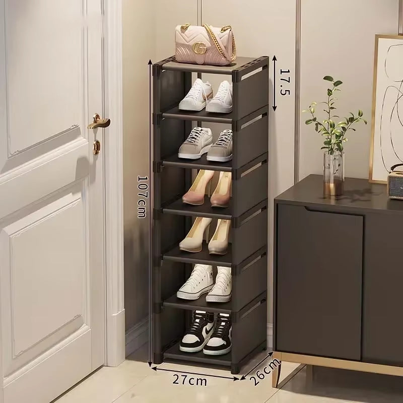 Stackable Multi-Layer Shoe Organizer – Adjustable Space-Saving Shoe Rack