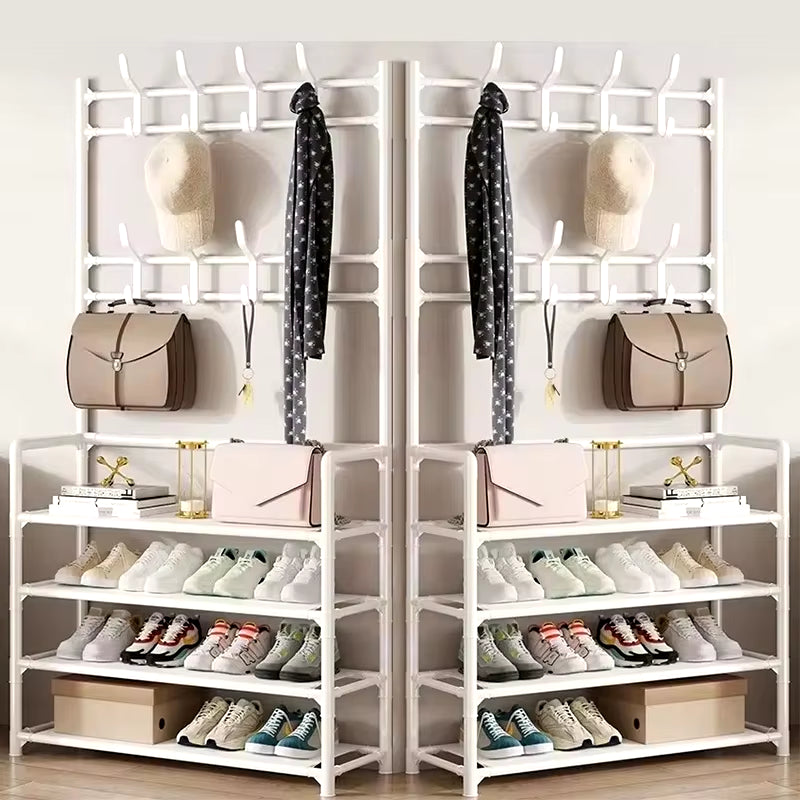 Multi-Layer Clothes & Shoe Rack – Floor-Standing Organizer for Hats, Shoes & More