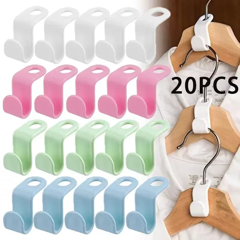 Space-Saving Wardrobe Hanger Hooks – Cascading Organizer for Clothing Storage