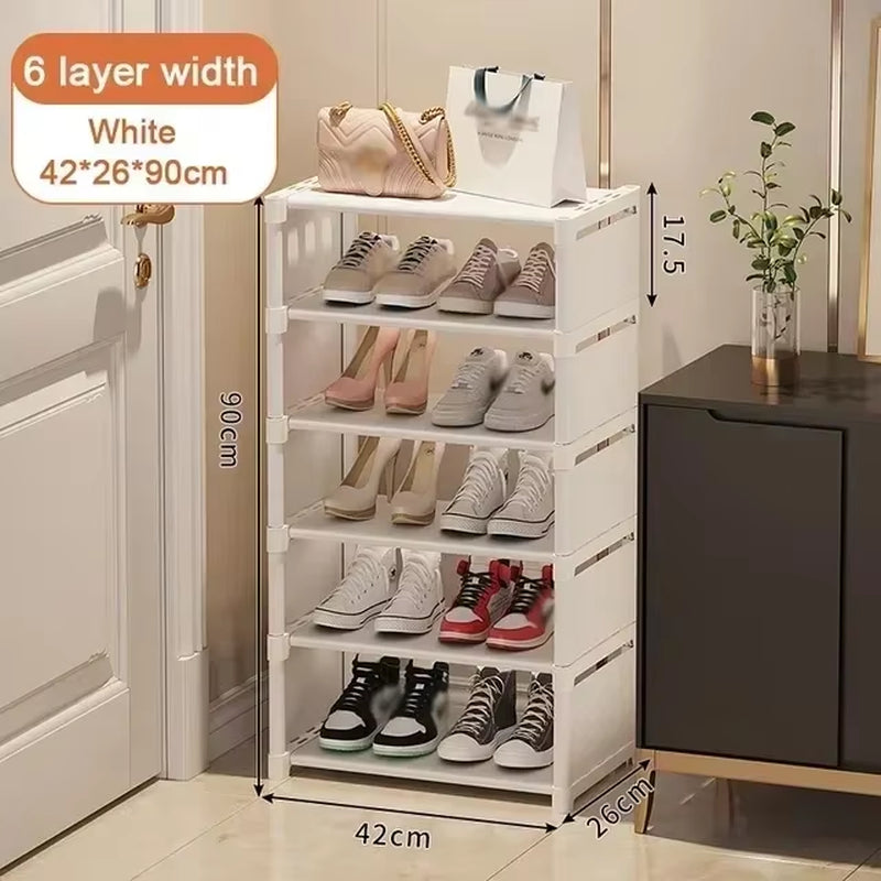 Stackable Multi-Layer Shoe Organizer – Adjustable Space-Saving Shoe Rack