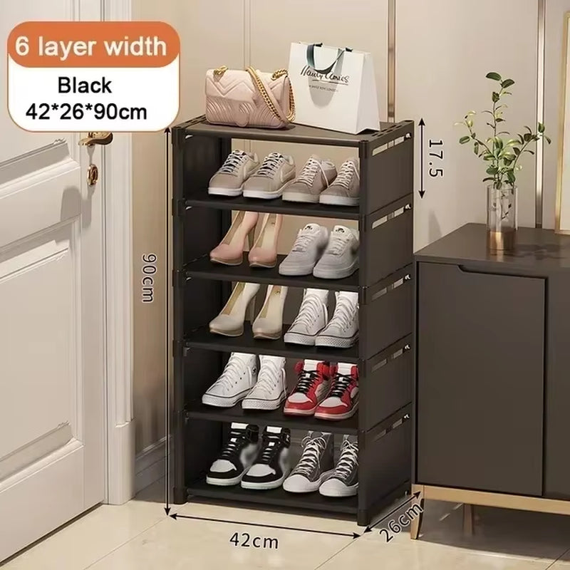 Stackable Multi-Layer Shoe Organizer – Adjustable Space-Saving Shoe Rack