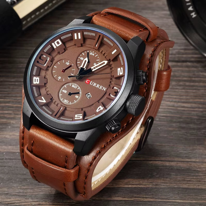 Men's Quartz Watch – Elegant & Waterproof Timepiece