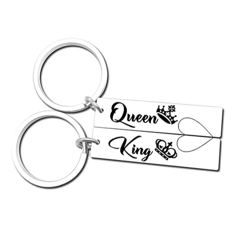 King & Queen Couple Keychains