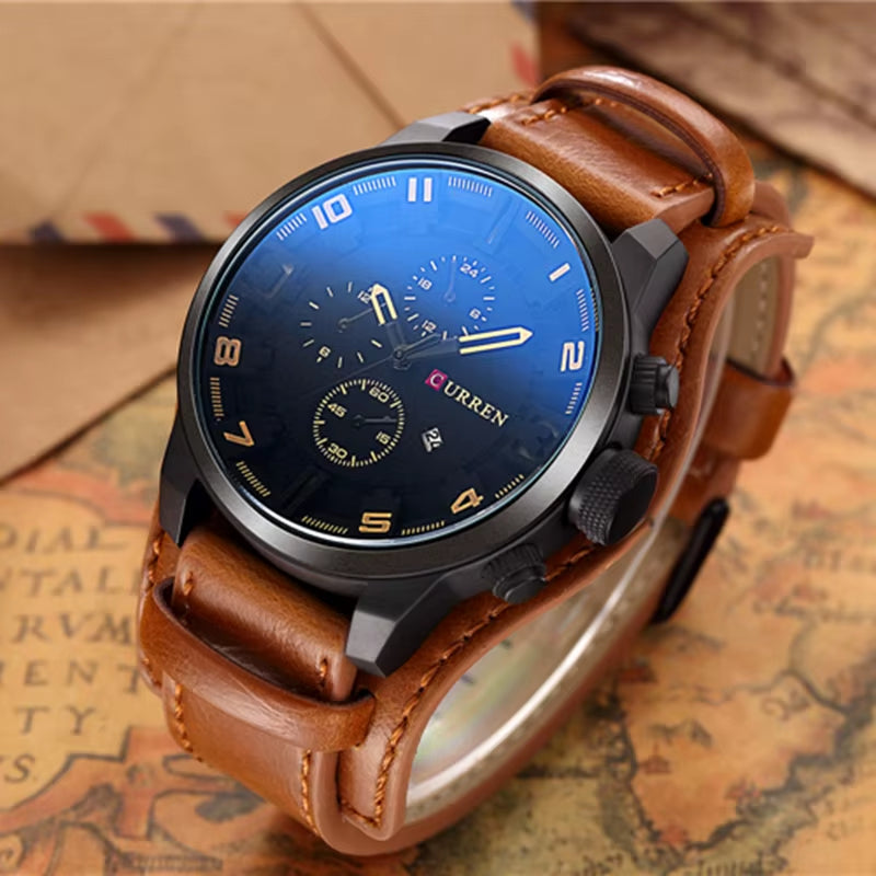 Men's Quartz Watch – Elegant & Waterproof Timepiece