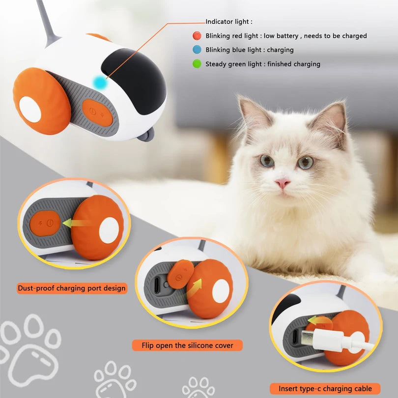 Smart Interactive Cat Toy – Automatic Moving Car with Remote Mouse for Indoor Play, Fun for Cats & Dogs