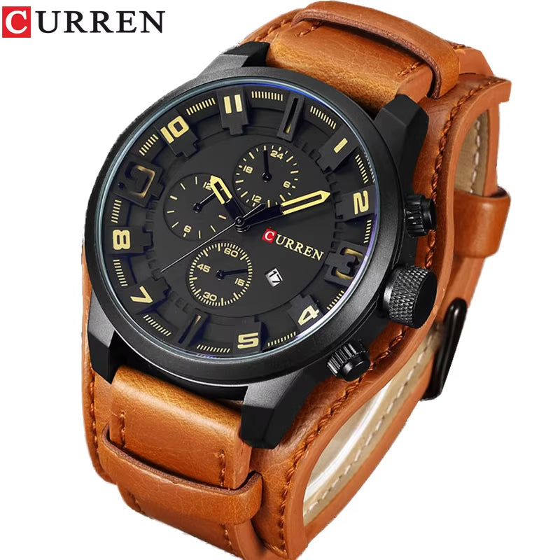 Men's Quartz Watch – Elegant & Waterproof Timepiece