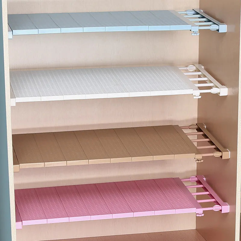 Adjustable Wall-Mounted Storage Shelf – Closet Organizer