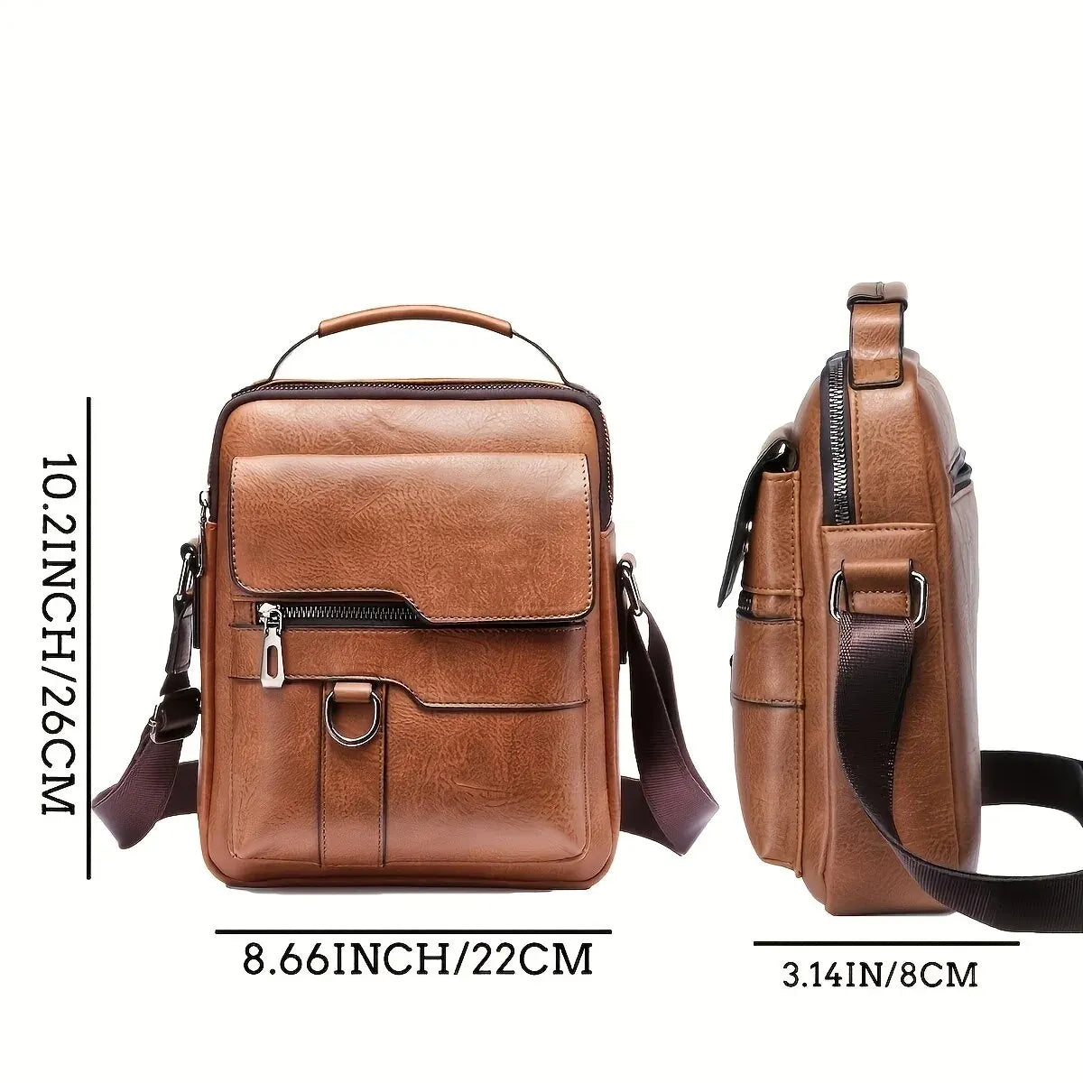 Leather Crossbody Messenger Bag – Stylish & Functional for Everyday Use