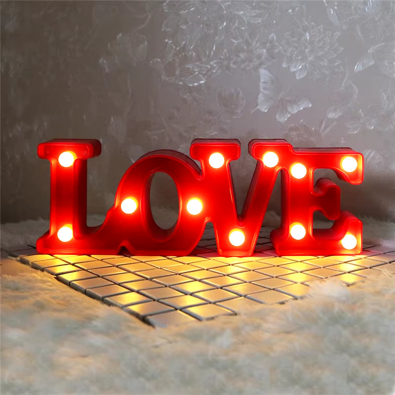 Romantic LED Heart Lamp – Red & Pink Night Light for Home & Events