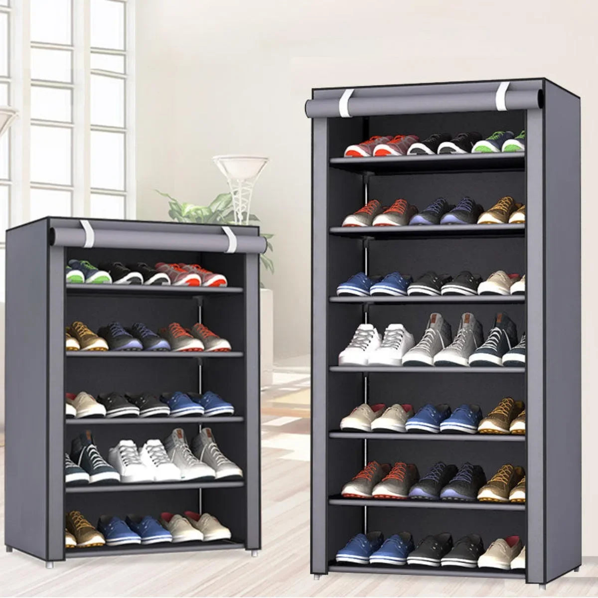 Multilayer Dustproof Shoe Cabinet – Space-Saving Shoe Organizer