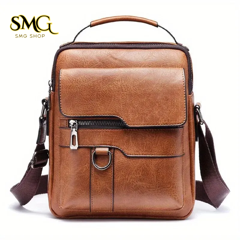 Leather Crossbody Messenger Bag – Stylish & Functional for Everyday Use