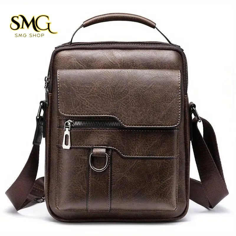 Leather Crossbody Messenger Bag – Stylish & Functional for Everyday Use